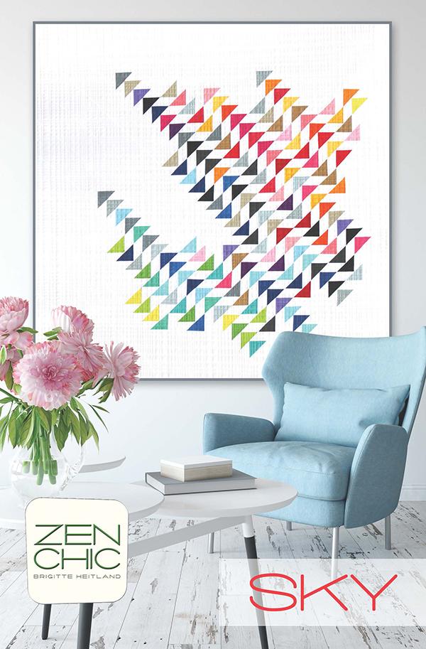 Zen Chic Sky Quilt Pattern 58 x 58 inches by Brigitte Heitland ZC-SQP