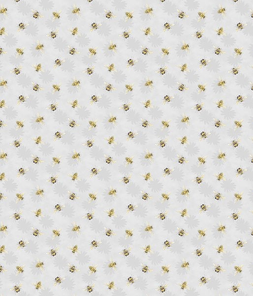 Zest Life Bee Toss Grey Cynthia Coulter Wilmington Prints Cotton Fabric