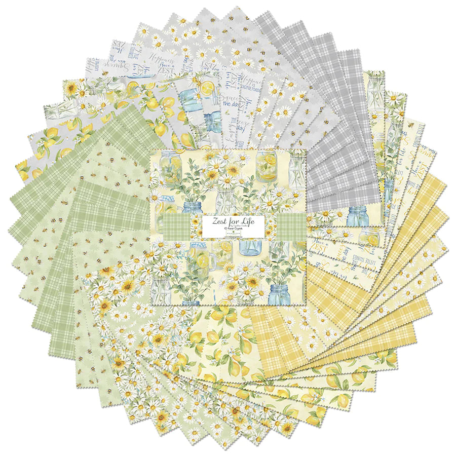 Zest Life 10" Squares Karat Crystals Cynthia Coulter Wilmington Prints Cotton Fabric