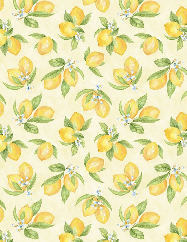 Zest Life Lemon Toss Yellow Cynthia Coulter Wilmington Prints Cotton Fabric WP-3063-19155-557 | US Fabric Shop
