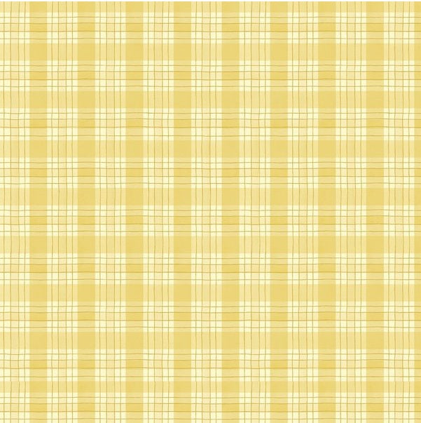 Zest Life Plaid Yellow Cynthia Coulter Wilmington Prints Cotton Fabric