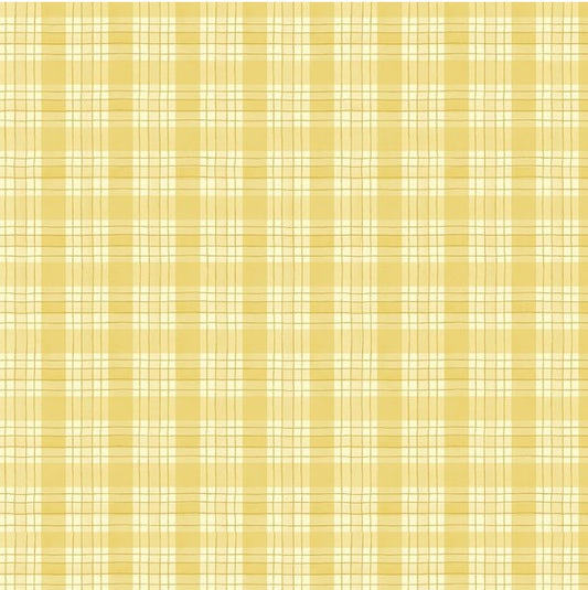 Zest Life Plaid Yellow Cynthia Coulter Wilmington Prints Cotton Fabric