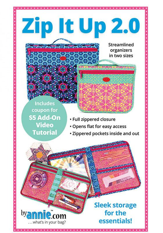 Zip It Up 2.0 Bag / Tote Unrein - Annie Patterns by Annie's