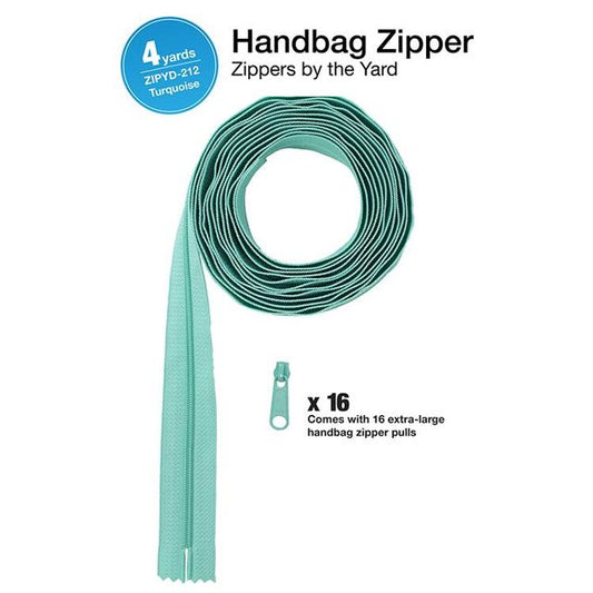 Zipper 4yds Pulls Turquoise Blue Pattern By Annie's