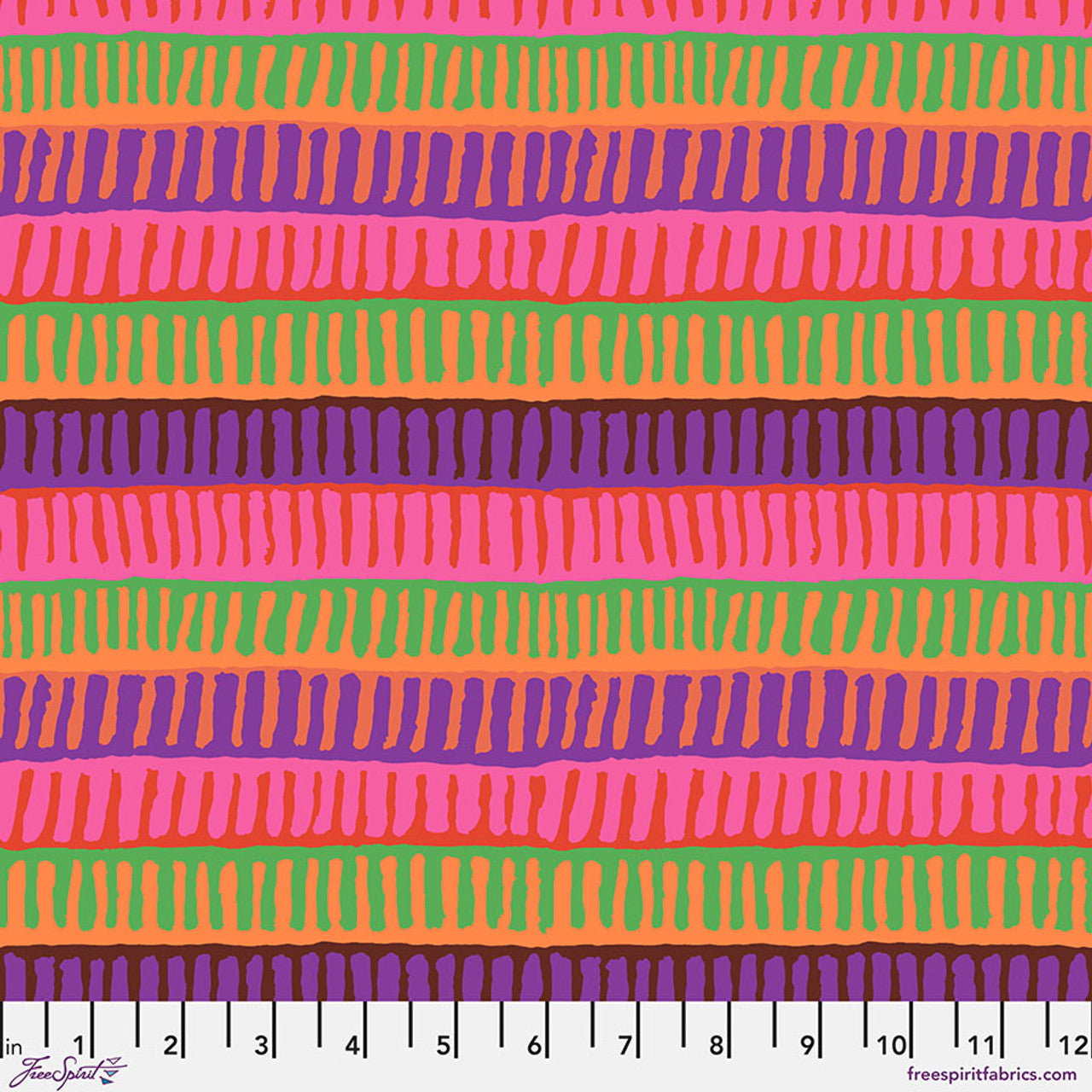 Zipper Stripe Red Brandon Mably August 2025 Kaffe Fassett Collective Free Spirit Cotton Fabric FS-PWBM103.RED