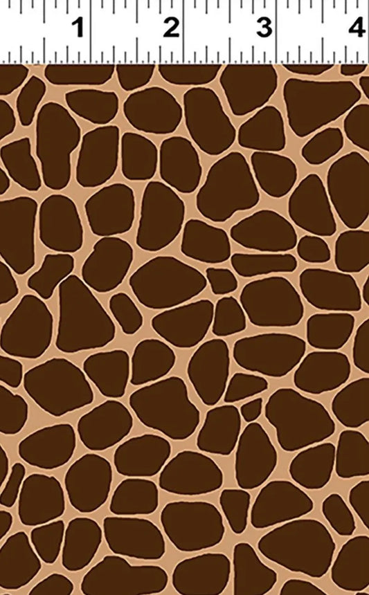 Zoe the Giraffe Skin Print Brown Susybee Clothworks Cotton Fabric CLT-SB20258-280
