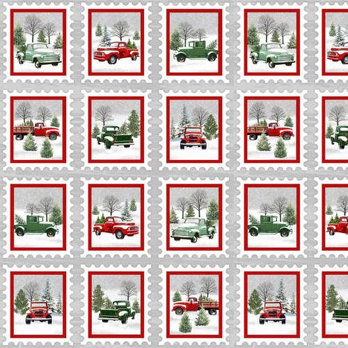 Tradition Continues Vintage Truck Boxes Jan Shade Beach Henry Glass Cotton Fabric