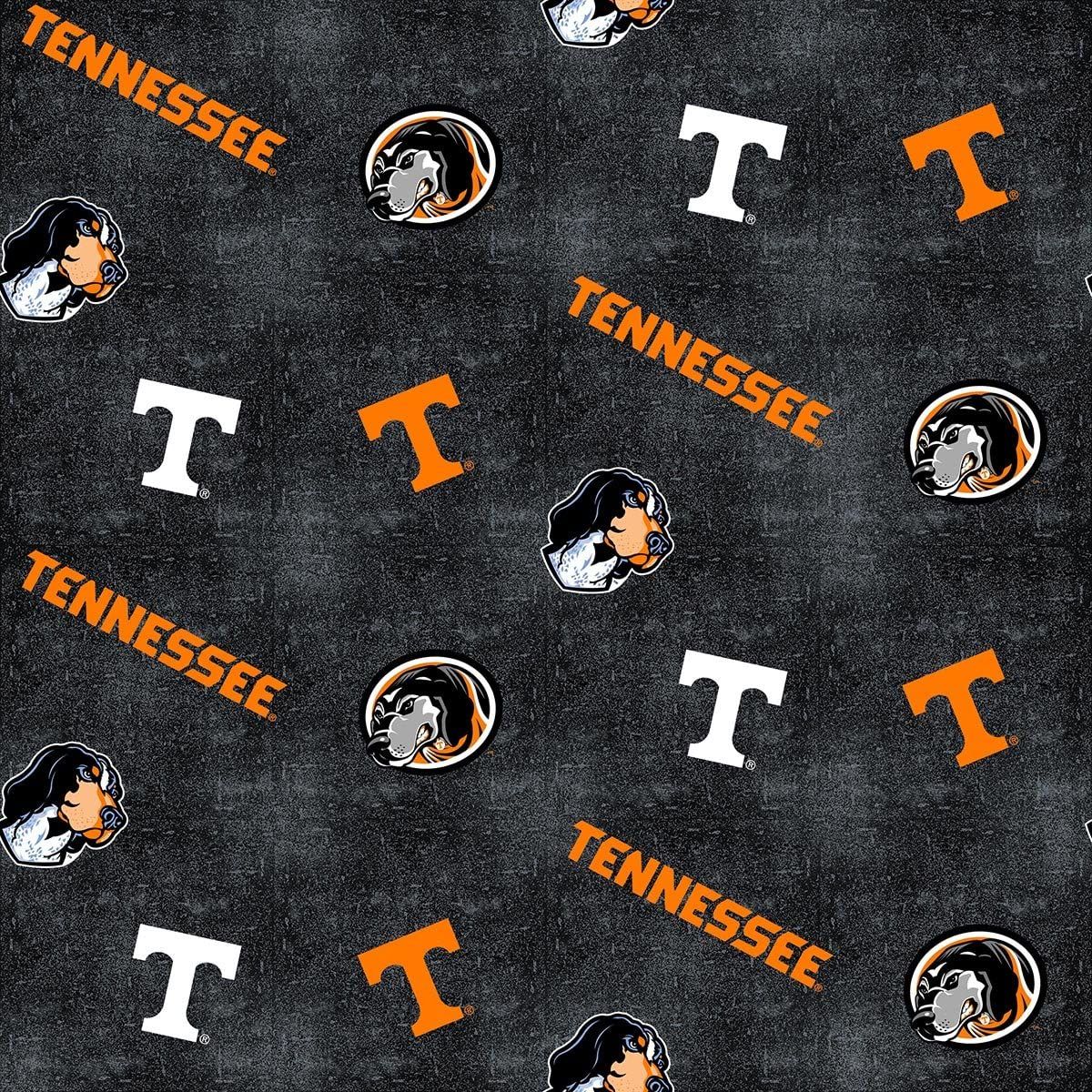 Tennessee Volunteers Vols NCAA College Distressed Sykel FLANNEL Fabric