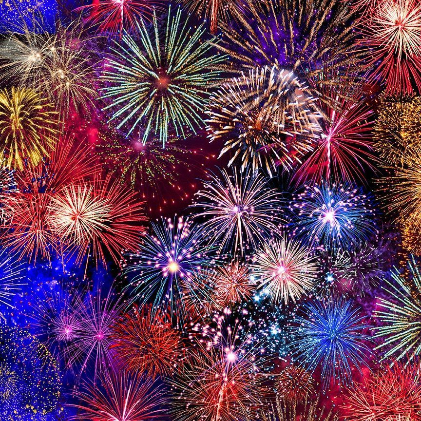 Lady Liberty USA Fireworks Celebration Multi Chong-A Hwang Timeless Treasures Cotton Fabric