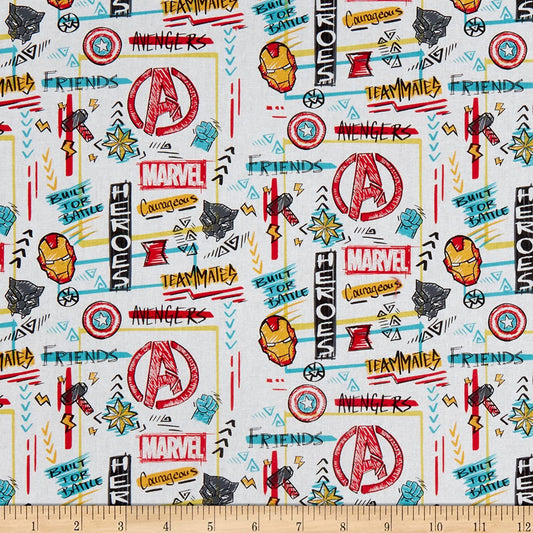 Avengers A Hero Multi Marvel Licensed Springs Creative Cotton Fabric