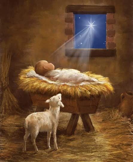 Picture a Christmas Manger Baby Jesus Panel 36" Riley Blake Cotton Fabric