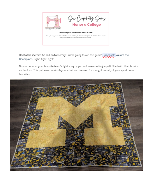 Honor a College Quilt