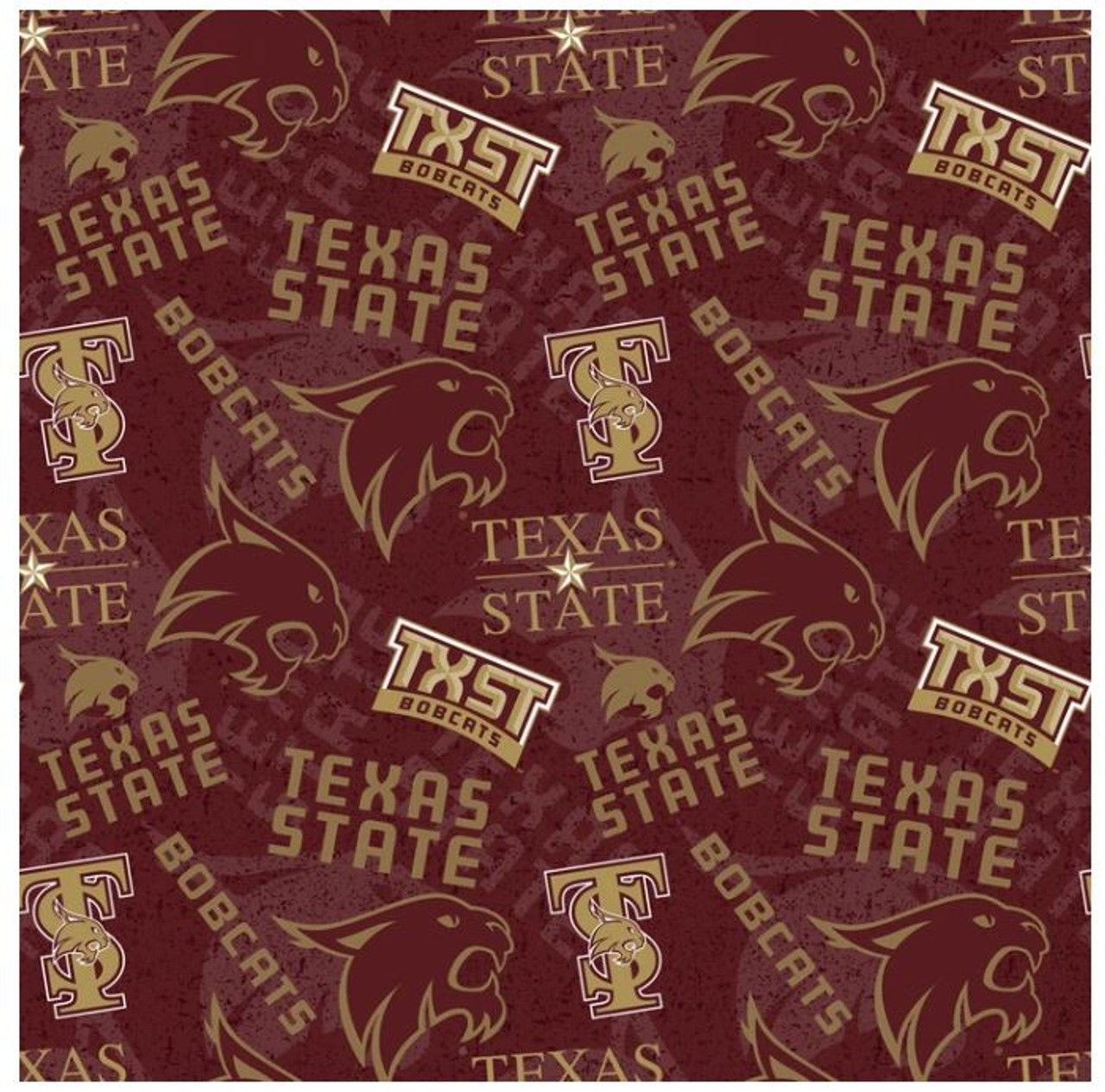 Texas University Longhorns NCAA College Tone on Tone Sykel Cotton Fabric