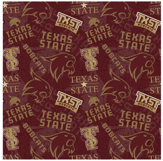 Texas University Longhorns NCAA College Tone on Tone Sykel Cotton Fabric